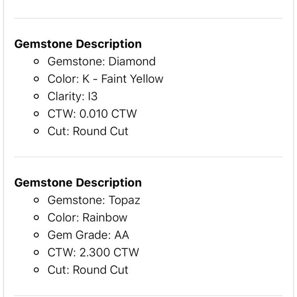 Mystic Topaz & diamonds Size 7 designer ring - Picture 4 of 5